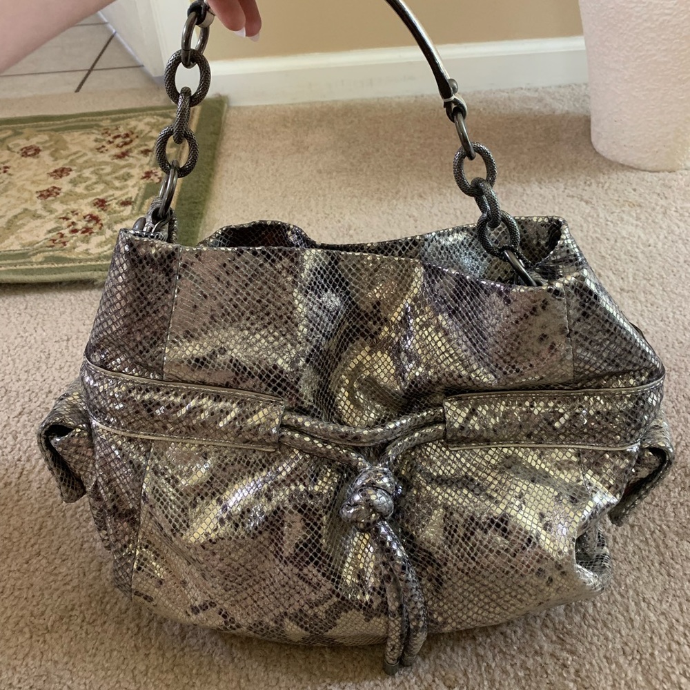 Coach metallic hobo bag